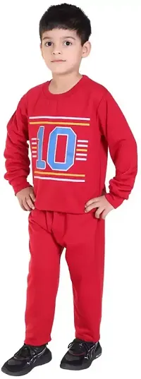 Charming Polycotton Red Track Suit For Boys-thumb2