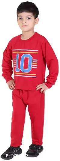 Charming Polycotton Red Track Suit For Boys-thumb3