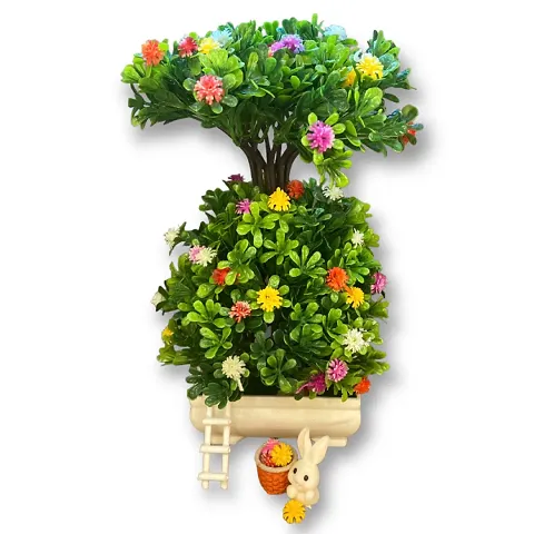 Artificial Flower Plant And Rabbit