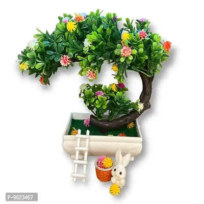 Artificial Flower Plant and Rabbit
