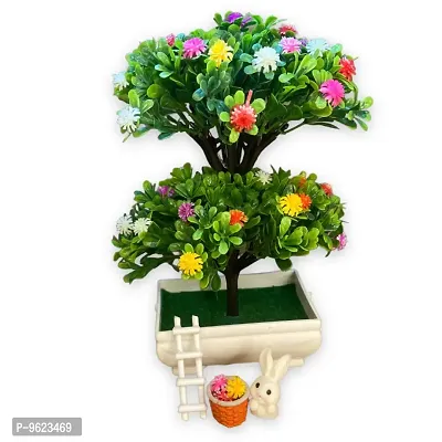 Artificial Flower Plant and Rabbit