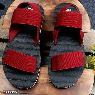 Stylish Black EVA Solid Comfort Sandals For Men