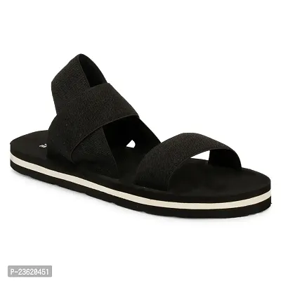 Stylish Black EVA Solid Comfort Sandals For Men