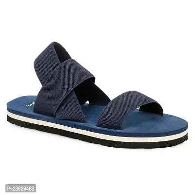 Stylish Navy Blue EVA Solid Comfort Sandals For Men-thumb0
