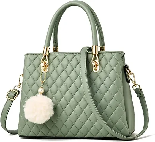 Stylish Solid PU Handbag For Women