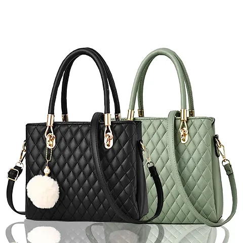 Fancy PU Handbags for Women Combo of 2