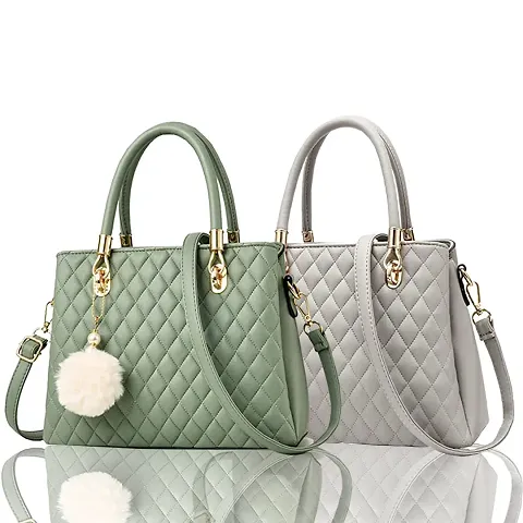 Fancy PU Handbags for Women Combo of 2