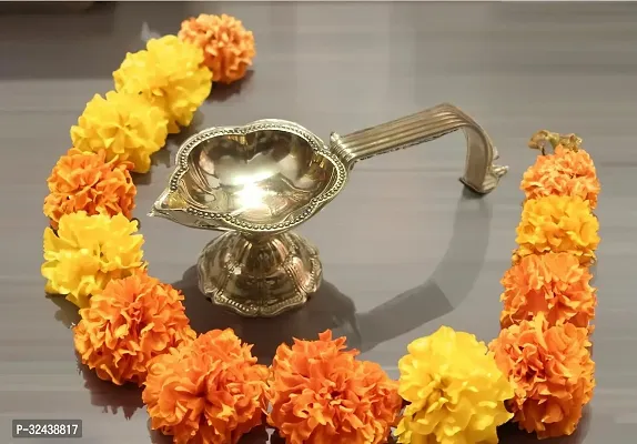 Pure Brass Aarti Diya Deep Deepak Long Handle Diya