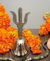 Decor Brass Trishul Symbol Pooja Bell-thumb1