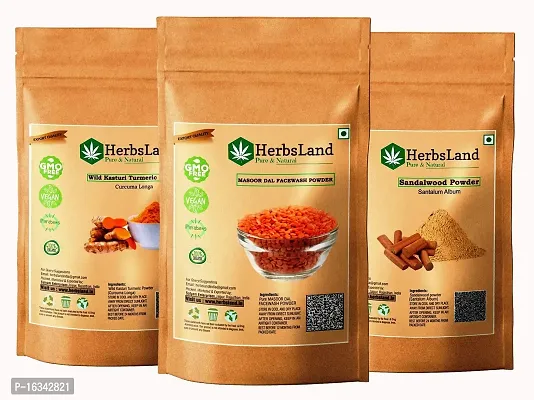 HerbsLand Masoor, turmeric And Sandalwood Powder