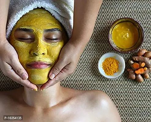 HerbsLandreg; 100% Pure and Natural Ubtan Face Pack Mask with Orange,Lemon Peel  Kasturi Haldi For Skin | Face Mask for Fairness | Ayurvedic Healing | Detan Skin-thumb2