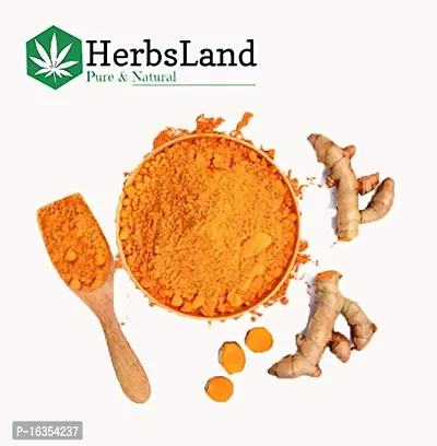 HerbsLand reg; Pure Organic Wild Kasturi Turmeric, Neem Leaf, Orange Peel and Rose Petal Powder for Fairness and Skin Whitening (100gm Each - 400 gm)-thumb2