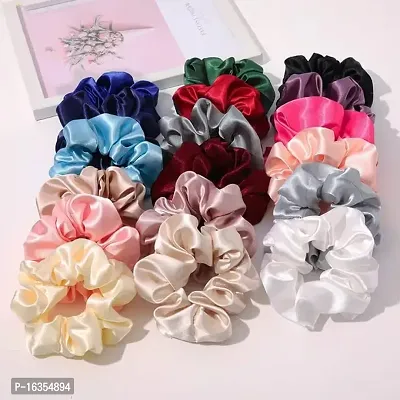 Premium Chiffon Floral Scrunchies Hair Band for Women Flower Ponytail Holder Trendy Rubber Beautiful Fluffy Elastic bands Girls Accessories-thumb0