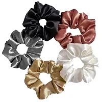 Premium Chiffon Floral Scrunchies Hair Band for Women Flower Ponytail Holder Trendy Rubber Beautiful Fluffy Elastic bands Girls Accessories-thumb2