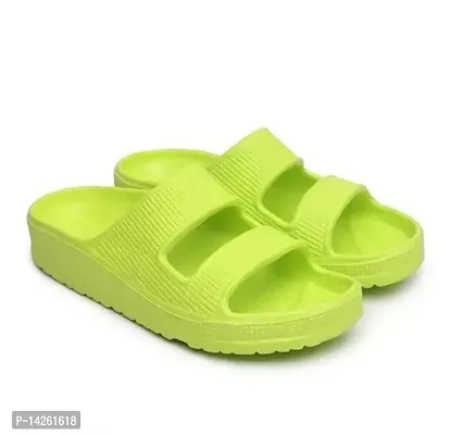 Stylish Green EVA Solid Sliders For Men-thumb0