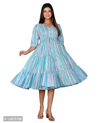 Beautiful Cotton Printed Anarkali Kurta For Women-thumb0