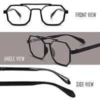 UV Protected Hexagonal Full Rim Metal Frame Vintage Polarized Sunglasses for Men and Women-thumb3