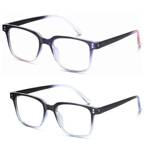 Combo Blueray Block Uv Protected Bluecut Computer Glasses In Rectangle  Frame (Medium Size) Men  Women