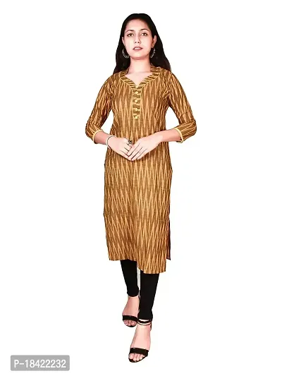 Anu Creations Women's Cotton Ikat Kurti for Women Knee Length, Traditional Festive  Casual Kurta for Women | ZEKUIK022 042