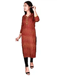 Anu Creations Women's Cotton Ikat Kurti for Women Knee Length, Traditional Festive  Casual Kurta for Women | ZEKUIK022 042-thumb1