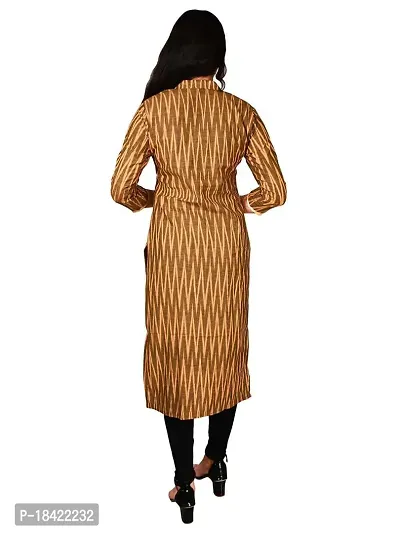 Anu Creations Women's Cotton Ikat Kurti for Women Knee Length, Traditional Festive  Casual Kurta for Women | ZEKUIK022 042-thumb3