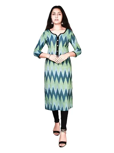 Stylish Cotton Straight Printed Kurta