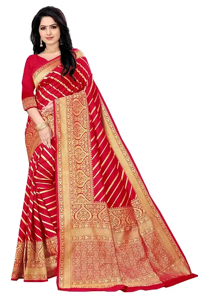 KASHI FASHION HUB BANARASI SILK COTTON SAREE WITH RUNNING BLOUSE FABRIC