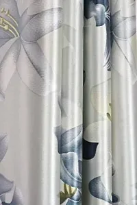 HHH FAB Polyester Digital Printed Curtain ( Size_4 X 9 Feet, Color_Grey )(Pack of 2)-thumb1