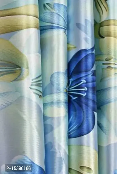 HHH FAB Polyester Digital Printed Curtain ( Size_4 X 5 Feet, Color_Blue )(Pack of 2)-thumb2