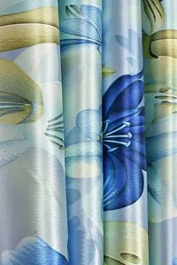 HHH FAB Polyester Digital Printed Curtain ( Size_4 X 7 Feet, Color_Blue )(Pack of 2)-thumb1