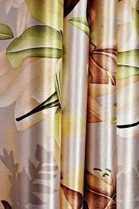 HHH FAB Polyester Digital Printed Curtain ( Size_4 X 5 Feet, Color_Brown )(Pack of 2)-thumb1