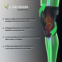 Knee Support Hinged Neoprene Adjustable XL Size Knee Brace Open Patella Knee Support Brace for Knee Injury or Pain Relief Hinged Knee Immobilizer Wraparound for Women and Men-thumb3