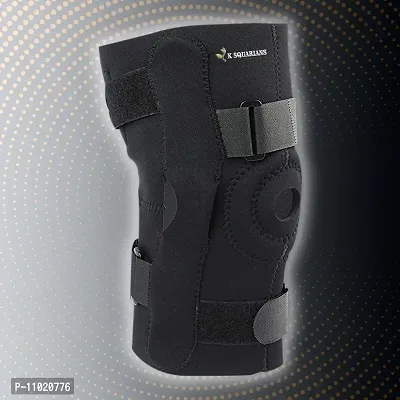 Knee Support Hinged Neoprene Universal Size Knee Brace Open Patella Knee Support Brace for Knee Injury or Pain Relief Hinged Knee Immobilizer Wraparound for Women and Men-thumb5