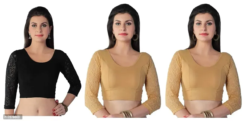 Buy Gold Blouse In Raw Silk With Deep Curved V Neckline And Half Sleeves  Online - Kalki Fashion