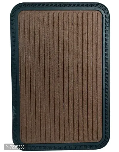 Anti  Molded Rubber Backing Washable Bath Mat Brown, 40 x 60 cm