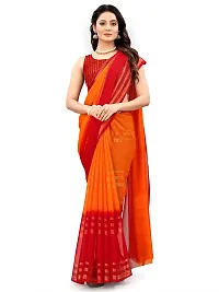 Daily Wear Chiffon Saree (RED AND YELLOW)-thumb1