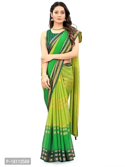 Daily Wear Chiffon Saree (GREEN)-thumb2