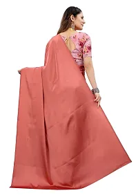 Avirat Designer Studio? Women's Satin Saree (Red)-thumb2