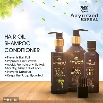 AAYURVED HERBAL HAIR OIL ,SHAMPOO and Conditioner PACK OF - 3-thumb0