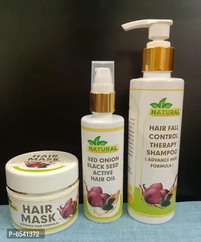 Natural Red Onion Hair Oil Shampoo , And Hair Mask-thumb0