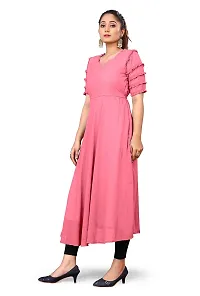 Akshu Women's Georgette-Fox Kurti with Inner-thumb3