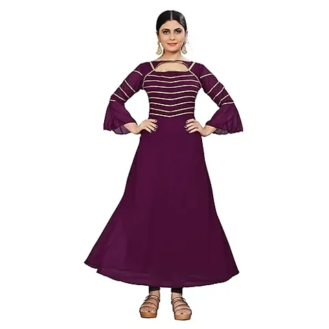 Akshu Women's Georgette Fabric Kurti with Full Inner