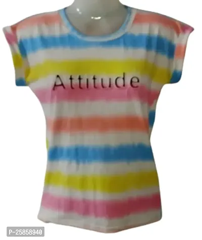 Fabulous Cotton Blend Dyed T-Shirts For Women