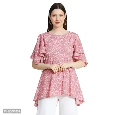 KERI PERRY Women's Polyester Western Top(Pink)