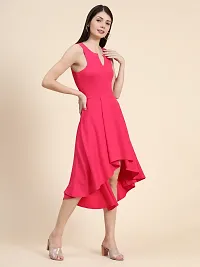 Classy Lycra Solid Dress For Women-thumb2