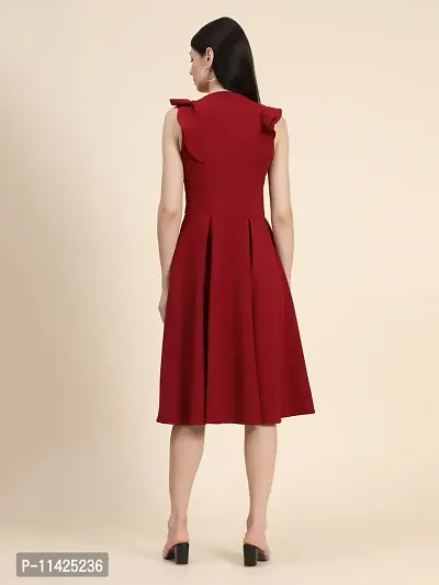Classy Lycra Solid Dress For Women-thumb5