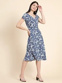 Classy Polyester Printed Dress For Women-thumb2