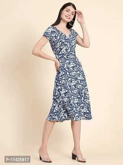 Classy Polyester Printed Dress For Women-thumb3