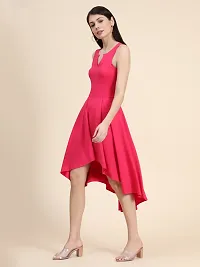 Classy Lycra Solid Dress For Women-thumb1