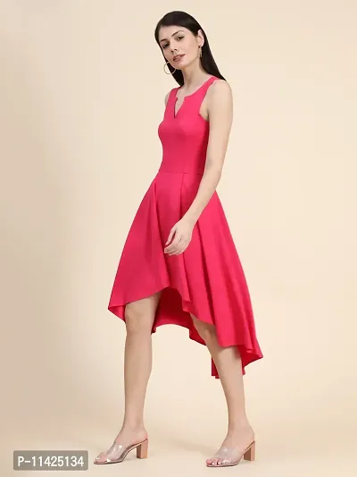 Classy Lycra Solid Dress For Women-thumb2